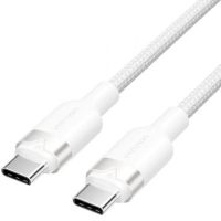 cable usb tipo-c vention trdwf 1m blanco 3a 60w 480mbps pvc aluminio