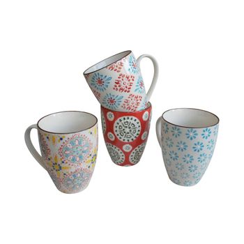 Juego de 4 tazas de cerámica