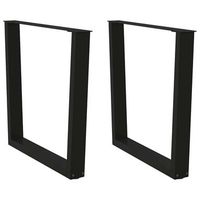 patas para mesa de comedor en forma de v 2 unidades color negro 90 x 72-733 cm acero vidaxl