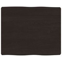 tablero mesa madera tratada borde vivo marron 60x50x2-6 cm vidaxl