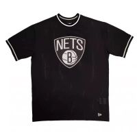 camiseta brooklyn nets - nba mesh team logo oversized new era - negra