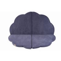 meowbaby alfombra de juego para ninos nube terciopelo gris azul