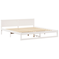 cama matrimonial  cama doble  estructura de cama blanca madera 180 x 200 cm duradera cfw14874