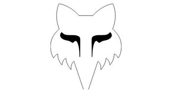 Pegatinas fox head3 8 cm blanco
