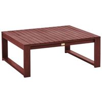 mesa de centro de madera de acacia oscura rojo 90 x 75 cm timor ii