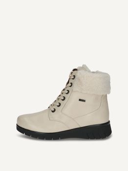 CAPRICE Bootie, white, made of Leather and synthetic without heel, Size 36