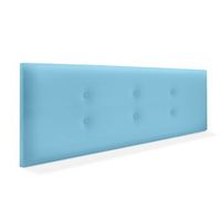 cabecero de polipiel con 2 hileras de botones 160x50cm camas 150160 - celeste