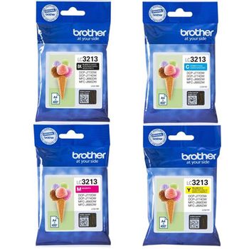 Original Multipack Brother MFC-J890DW Printer Ink Cartridges (4 Pack) -LC3213BK