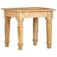 mesa auxiliar de madera maciza de mango 43x43x40 cm vidaxl