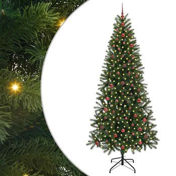 Árbol De Navidad Artificial Con 300 Led Verde 240 Cm Pe Y Pvc Vidaxl