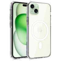 cool carcasa magnetica transparente para iphone 15 plus