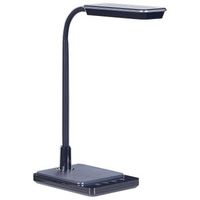lampara de oficina led negra 38 cm sintetico brazo ajustable regulador centaurus