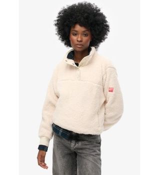 Superdry para mujer. W2012372A Polar Super Henley beige (XS), Casual, Poliéster