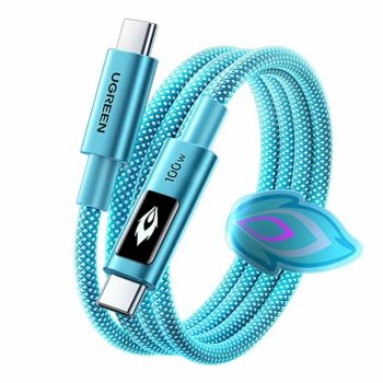 Ugreen x Honkai: Star Rail L509 5A PD100W Tipo-C a Tipo-C Cable con pantalla de animación inteligente PD3.0 Carga rápida
