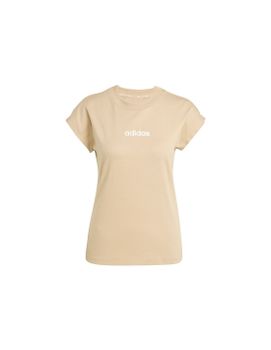 Camiseta adidas Linear Sj Mujer Beige/ Blanco