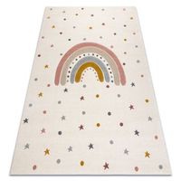 alfombra kiddo 5151 blanco  gris claro arcoiris estrellas para nir 200x290 cm