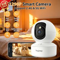 boykeep camara inteligente 2k proteccion de seguridad vigilancia wifi 5g24ghz vision nocturna interior para bebes 360    audio bidireccional pan  tilt k30