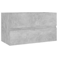 vi mueble de lavabo madera ingenieria gris hormigon 80x385x45cm vidaxl