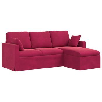 Sofá Rojo Vino 198 X 134 X 80 Cm Terciopelo Vidaxl