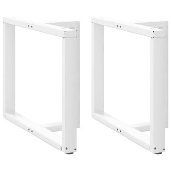 Patas Para Mesa De Comedor En Forma De T (2 Unidades), Color Blanco, 90 X 35 X (72-73) Cm, Acero Vidaxl