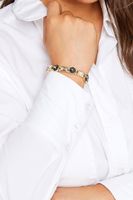pulsera dorada con brillo
