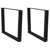 patas para mesa de comedor en forma de v 2 unidades color negro 100 x 72-733 cm acero vidaxl