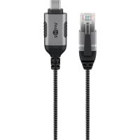 cable adaptador ethernet usb-c 31 a rj45 goobay 74405 5 m negroplata