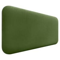 dhome cabecero tapizado en terciopelo liso redondeado para pared acusticos cabeceros absorbentes cabezal cama dormitorio verde selva 105cm