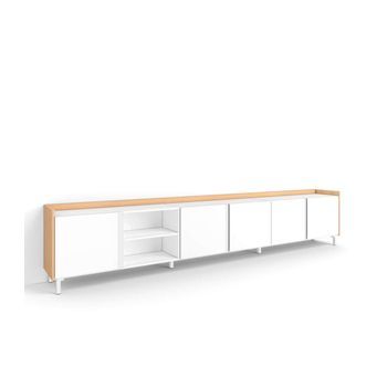 Mueble Tv Olías-01 Con Puertas Abatibles Y Almacenaje