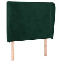 cabecero con orejas de terciopelo verde oscuro 83x23x118128 cm vidaxl
