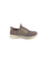 zapatillas skechers slip-ins slade - zachary marron leather hombre