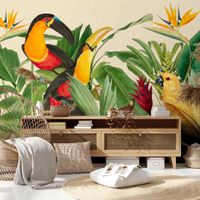 papel pintado jardin de aves 364x270cm