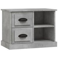 mesita de noche  mesa auxiliar  mesilla gris hormigon 60x355x45 cm