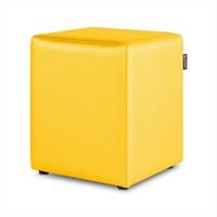 puff cubo polipiel amarillo 1 unidad