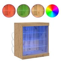 vitrina roble artisan 605 x 37 x 67 cm madera contrachapada