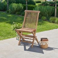 silla de jardin plegable de madera de teca maciza aceitada