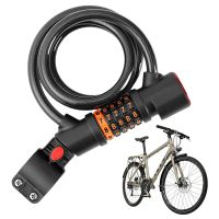 candado de cable de acero para bicicleta xanes de alta seguridad con luz trasera candado de seguridad antirrobo de 5 di