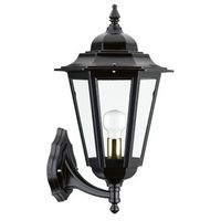 dopo lighting-aplique de pared down elite 6 ip44 e27 mx 42w cristal mate negro