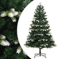 arbol de navidad artificial con bisagras y nieve flocada 180 cm vidaxl