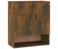 vidaxl armario de pared madera contrachapada roble ahumado 60x31x70 cm