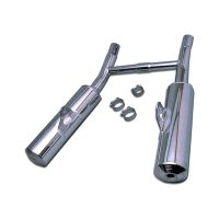 silenciador de escape kawasaki en 500 -95 marving cilindrico cromo par
