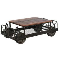 mesa centro metal 147x48x76 negro