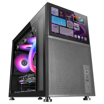 Mars Gaming MC-LCD Torre Custom Micro-ATX Pantalla LCD IPS 8