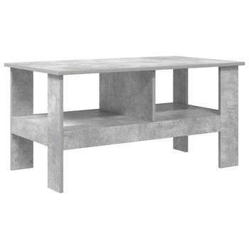 Mesa De Café - Mesa De Centro - Mesa Baja Gris Concreto 90 X 50 X 45 Cm Madera De Ingeniería