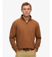 superdry para hombre m2014342a sudadera con media cremallera rib marron xl casual algodon