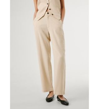 Pepe Jeans para mujer. PL211840 Pantalón Stella beige (M), Casual, Viscosa