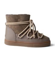 inuikii para mujer 10010030122 botas de piel classic taupe 38 plano cordones casual