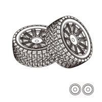 2pcs mjx 114 14303 coche rc piezas originales 1415a2 14303 neumaticos de goma 1415b2 14302 neumaticos tpr