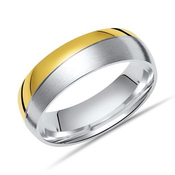 Anillo de plata brillante en forma de onda