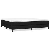 cama tapizada 203x200x25 cm tejido 100  poliester contrachapado y madera tratada - negro
